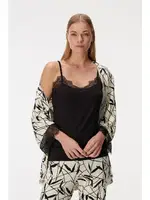 Kadın Sabahlık, Atlet ve Pantolon Takım Anıl 11419 Siyah görsel 4